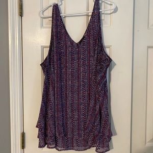 Double layered swing tank top